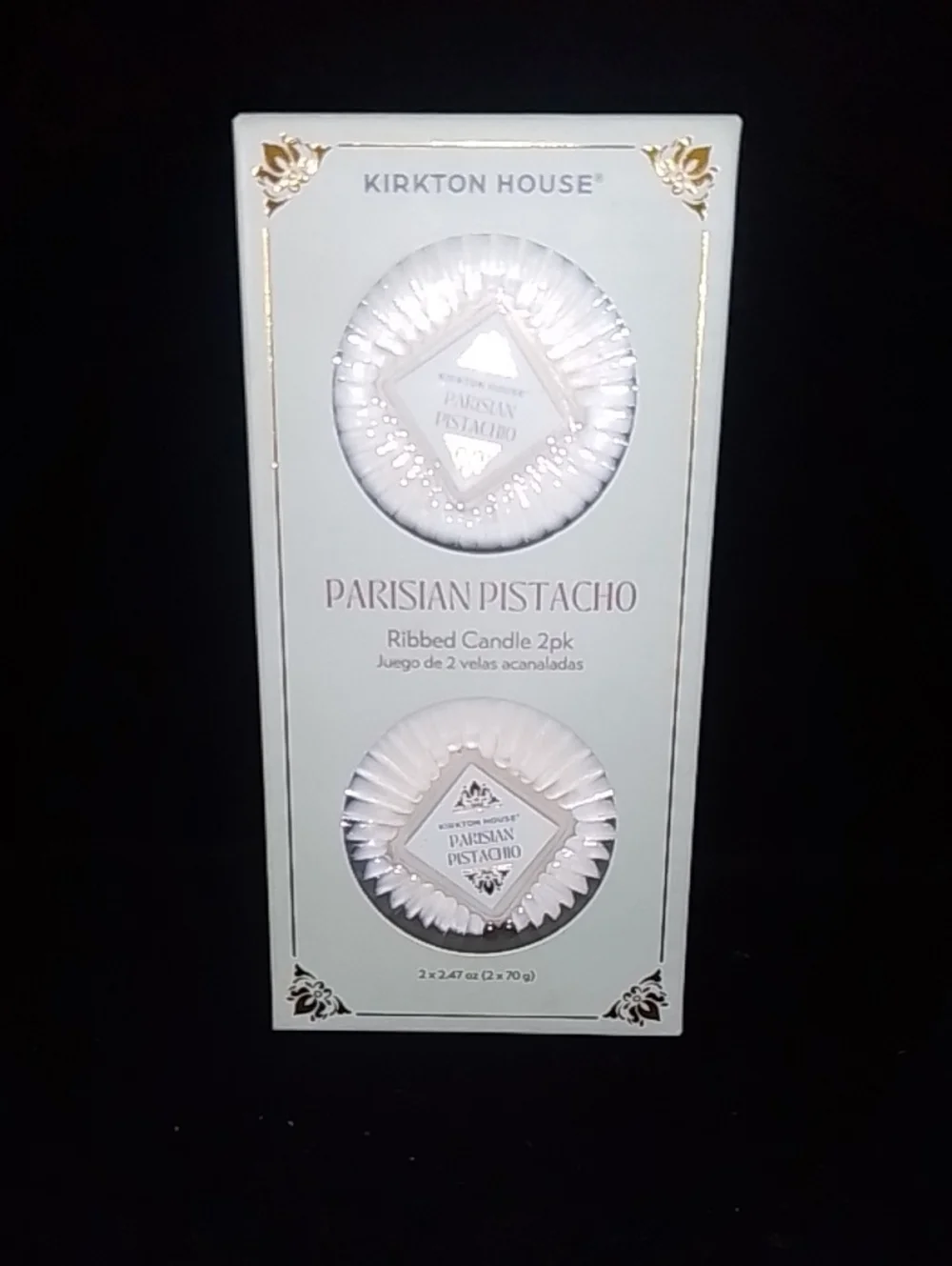 Kirkton House Parisian Pistachio Ribbed Candle 2-Pack